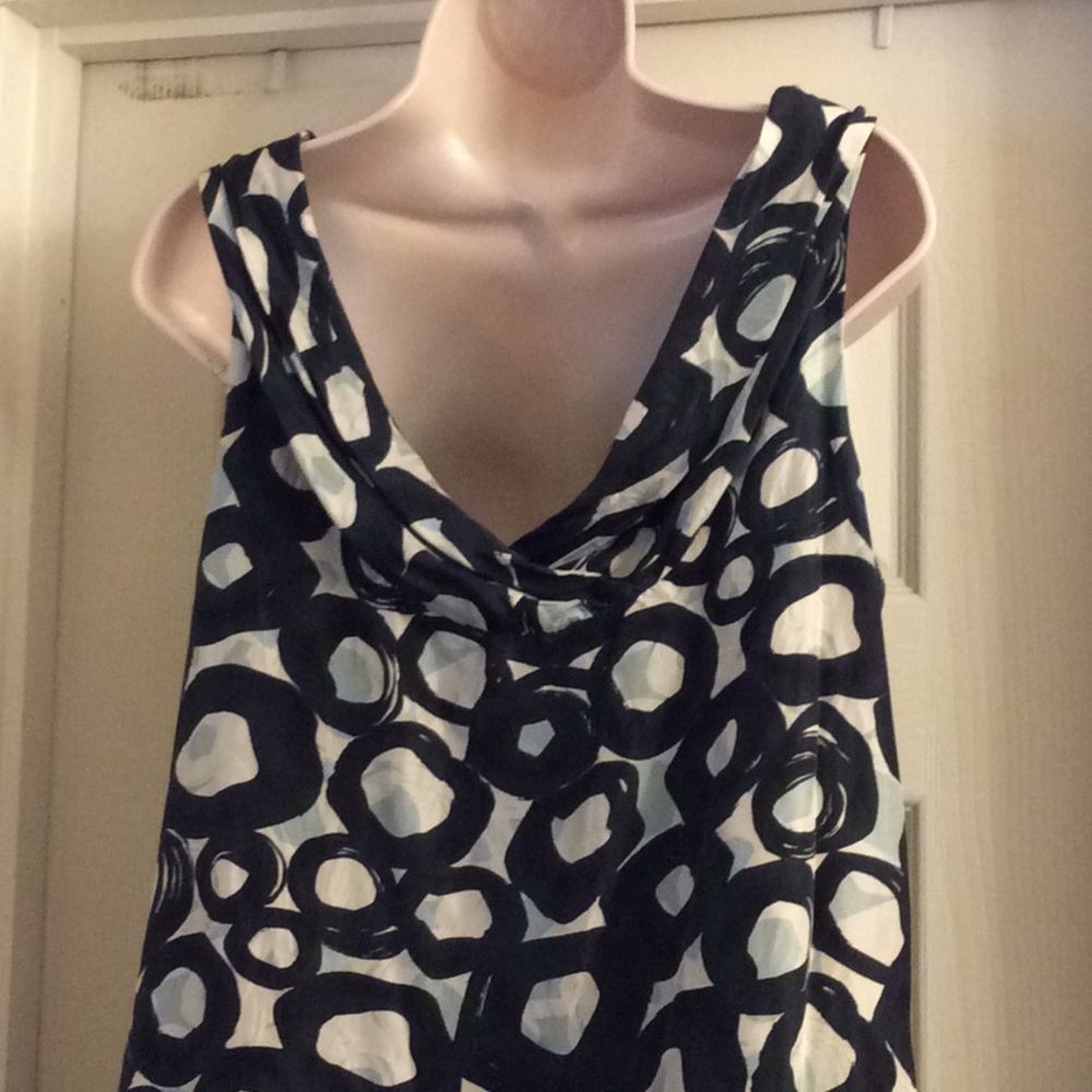 Donated Silk ny & co sheath dress circle pattern pockets - Picture 6 of 13